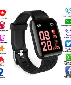 116 Plus Smart Bracelet 1.3inch Color Screen Sports Fitness Pedometer Watch Heart Rate Blood Pressure Monitoring Band