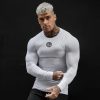 2021 Autumn Winter Fitness Compression Shirt Men T Shirt Running Sports Shirt Bodybuilding Long Sleeve Workout T Shirt Tops Tees