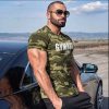 2021 Camo Sport T Shirt Men GYM Shirt Quick Dry Fit Running T-Shirt Men Fitness Workout GYM Sports Tshirt Summer Fitness Tops