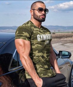 2021 Camo Sport T Shirt Men GYM Shirt Quick Dry Fit Running T-Shirt Men Fitness Workout GYM Sports Tshirt Summer Fitness Tops