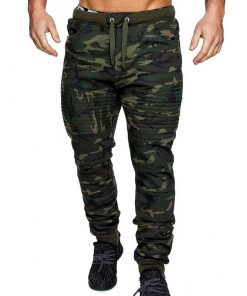 2021 Camouflage Casual Fitness Trousers Mens Winter Warm Drawstring Closure Joggers Camo Jogger Pants Gym Athletic Sweatpants