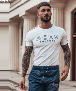 2021 Clothing gym O neck Short sleeve Men's T Shirt Men Fashion European Running Tshirts Casual For Male sports T-shirt tops