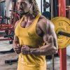 2021 Gyms Tank Tops Men Elastic Cotton Vest O-Neck Gyms Tank Top Men Sleeveless Shirts Muscle Men Fitness Tops