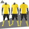2021 LIDONG Football Kits adult Boys Soccer Sets Jersey Uniforms Futbol Training Suits YELLOW Polyester Sports wear short sleeve