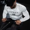 2021 New Summer Shirt Cotton Gym Fitness Men T-shirt Running Brand Sports T shirt Male Print Long sleeve Running T shirt Tops