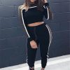 2021 Sexy Women Sports Set Gym Soft Fintness Running Athletic Long Sleeve Crop Top High Waist Pants Leggings Activewear Clothes