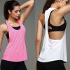 2021 Summer Sexy Women Yoga Shirts Tank Top Gym Sports Running Athletic Active Stretch Workout Vest  Quick Drying Clothes