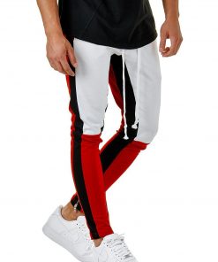 2021 Western Style Men's Casual Athletic Pants Men's Hip Hop Color Panel Fitness Pants Men's
