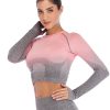 2021 Women Breathable Fitness Tops Quick Drying Long Sleeve Tee Tops Bodycon Athletics T Shirt for Women