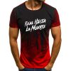 2021 new gym t shirt men running shirt men sports tshirt top fashion REAL HASTA LA MUERTE men's jogging short sleeve T-shirt