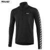 ARSUXEO Men Spring Autumn Running Shirts Long Sleeve Dry Fit Outdoor Sports Shirts Half- Zipper Running Clothing Reflective 18T6
