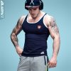 Aimpact Cotton Mens Tank Tops Slim Fitted Bodybuilding Xman Muscle Police Fitness Tights Sexy Crossfit Workout Tees AD27