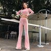 Autumn New Fashion Women Casual Velvet Sports Tracksuit Female Long Sleeve Turtleneck Lounge Wear Athletic Clothes Pants Set