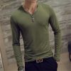 Autumn long-sleeve t-shirt Men v-neck Casual Slim Fit Cotton shirt Small V neck Looose Tops Male Sports T shirt Tracksuit hombre