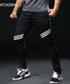 BINTUOSHI Running Pants Men With Pockets Football Soccer Training Pants  Jogging Fitness Workout Sport Trousers