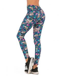Brands Women Fashion Legging Floral sloth Printing leggins Slim legins High Waist Leggings Woman Pants