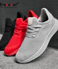 Bravover New Arrival Running Shoes For Man Breathable Comfortable Lovers Shoes Jogging Gym Training Outdoor Sport Shoes
