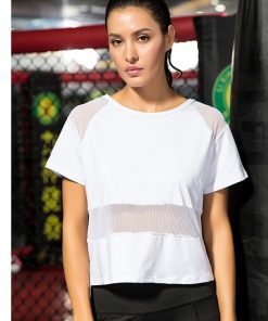 Casual Loose Women White T-Shirt Fitness Running Gym Sports Tops O Neck Short Sleeve T Shirt White Tops Women Tshirt
