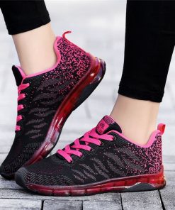 Comfortable Gym Sport Shoes Female Stability Athletic Fitness Sneakers Flying Woven Air Cushion Net Shoes Women Sport Shoes