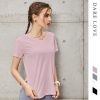 Crop Top Women Yoga Sport Gym Shirt Sports Bra Fitness Workout Tshirt Sportswear Running Black Clothes Blouses Shirts Activewear