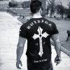 Cross Sports T Shirt Men High Quality Workout GYM T-Shirt Men Running Shirt Short Sleeve Fitness Top Sport Tshirt Rashgard