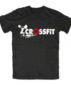 Crossfit Men T Shirt Summer Fashion Tee  Black White  Sports Gym Workouts Exercises Training