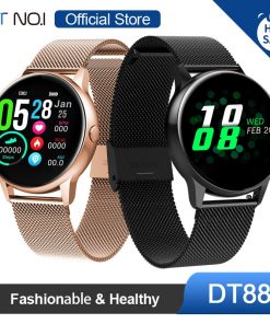 DT NO.1 DT88 Smart Watch Round Touch Screen Smartwatch Heart Rate Intelligent Fitness Tracker Sports Fashion Watch Men Women