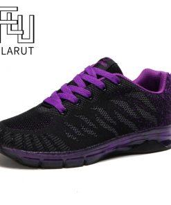 FLARUT Women Sneakers Outdoor Sport Running Shoes Breathable Air Cushion Walking Jogging Work Flat Fly Knit Ultralight Gym Shoes