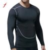 Fast Dry Sports Tight T Shirts 2021 Casual Running Fitness Tops Men's Long Sleeved Solid Breathable Tops Tees /PT