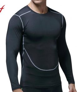 Fast Dry Sports Tight T Shirts 2021 Casual Running Fitness Tops Men's Long Sleeved Solid Breathable Tops Tees /PT