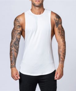 Fitness Singlets Sleeveless Workout Tank Top Men Gym Clothing Bodybuilding Musculation Vest Muscle Shirt Men