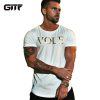 GITF 2021 new Brand gym Men's Tshirt Running Cotton Short Sleeve T Shirt Spring Summer Casual Men's O neck Slim sports T-Shirts
