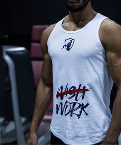 GYMOHYEAH Cotton Gyms Tank Tops Men Sleeveless Tanktops For Boys Bodybuilding Clothing Undershirt Fitness Vest Male Tanks