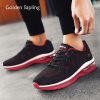 Golden Sapling Breathable Knit Sport Shoes Men Air Cushion Comfortable Sneakers Man Summer New GYM Trainers Men's Tennis Shoes
