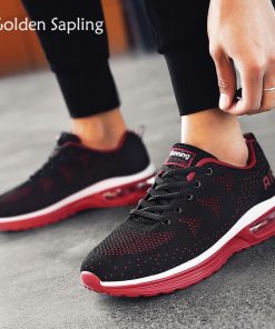 Golden Sapling Breathable Knit Sport Shoes Men Air Cushion Comfortable Sneakers Man Summer New GYM Trainers Men's Tennis Shoes