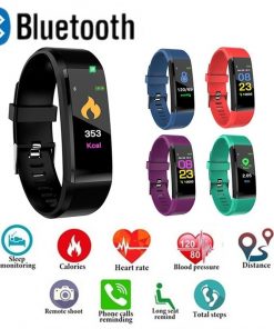 ID115 PLUS Color Screen Smart Bracelet Sports Pedometer Watch Fitness Running Walking Tracker Heart Rate Pedometer Smart Band