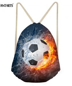 INSTANTARTS Small Drawstring Bag Sport Gym Sack for Children Boys Girls Football Printing Running Cycling Hiking Outdoor Sack