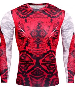 Long Sleeve Mens Skinny Running T-shirt Compression Shirt Rashguard MMA Outdoor Cycling Sportswear Gym Sports Shirt Men Costume
