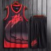 Men Basketball Jersey Sets Uniforms Sports Kit Clothes Team Basketball Jerseys Shirts Suit Breathable Quick Dry Print Customized
