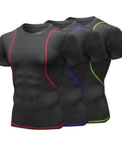 Men Compression Shirt workout Sport Running T-shirt Short Jogging tshirt Men Sports Train Fitness Jersey gym shirt