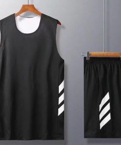 Men Double-sided Basketball Uniforms Set Mens Sports Suits Breathable team basketball training suit Cheap Basketball Jerseys