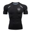 Men Gym Sports Wear 2021 Tight T shirt Mens Short Sleeve Running Shirts Quick Dry Compression tshirt Fitness Tights Sport Shirt