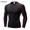 Men Rashgarde T-Shirts Gym Professional Compression Men's Long Sleeve Running Shirt Quick Dry Fitness Tight Soccer Jersey Sports