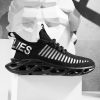 Men Shoes Fly Knit Mesh Breathable Light Weight Running Shoes 2021 Fashion Sports Shoes Adult Sneakers Hollow Sole Plus Size 46