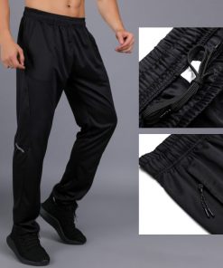 Men Sports Running Pants Pockets Athletic Football Soccer pant Training sport Pants Elasticity Legging jogging Gym Trousers