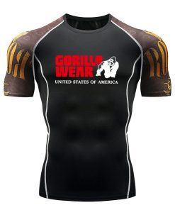 Men's Running T-Shirt Bodybuilding Sportswear Brand Compression Rashgard Men's Long Sleeve Tights Sports MMA T-Shirt