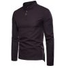 Men's dark grey pullover hot style casual long-sleeved shirt, cotton and linen shirt fashion casual business sports long-sleeved