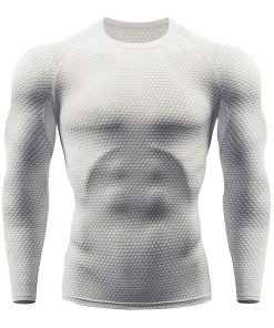Men's long-sleeved T-shirt sports running fitness suit compression sports tights basketball football training suit