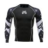 Mens Fitness Long Sleeve Rashguard T Shirt Bodybuilding Tight Compression Shirt Elastic Gym Sports Running Tops Cycling Clothing