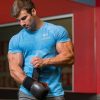 Mens Gym T Shirt Short Sleeve Sport Shirt Men Fitness Tshirt Quick Dry Running T Shirt Men Sports Tops Rashgard Male Sportswear